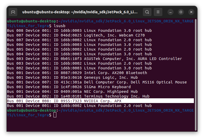 JetPack-6.x Installation for DSBOARD-ORNXS